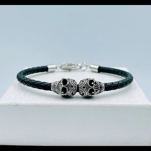 Genuine leader men’s skull bracelet